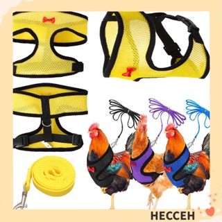 Hecceh เสื้อกั๊กไก่ เป็ด ห่าน ปรับได้ ของขวัญที่ดีที่สุด สัตว์เลี้ยง จับคู่ปลอกคอ โบว์