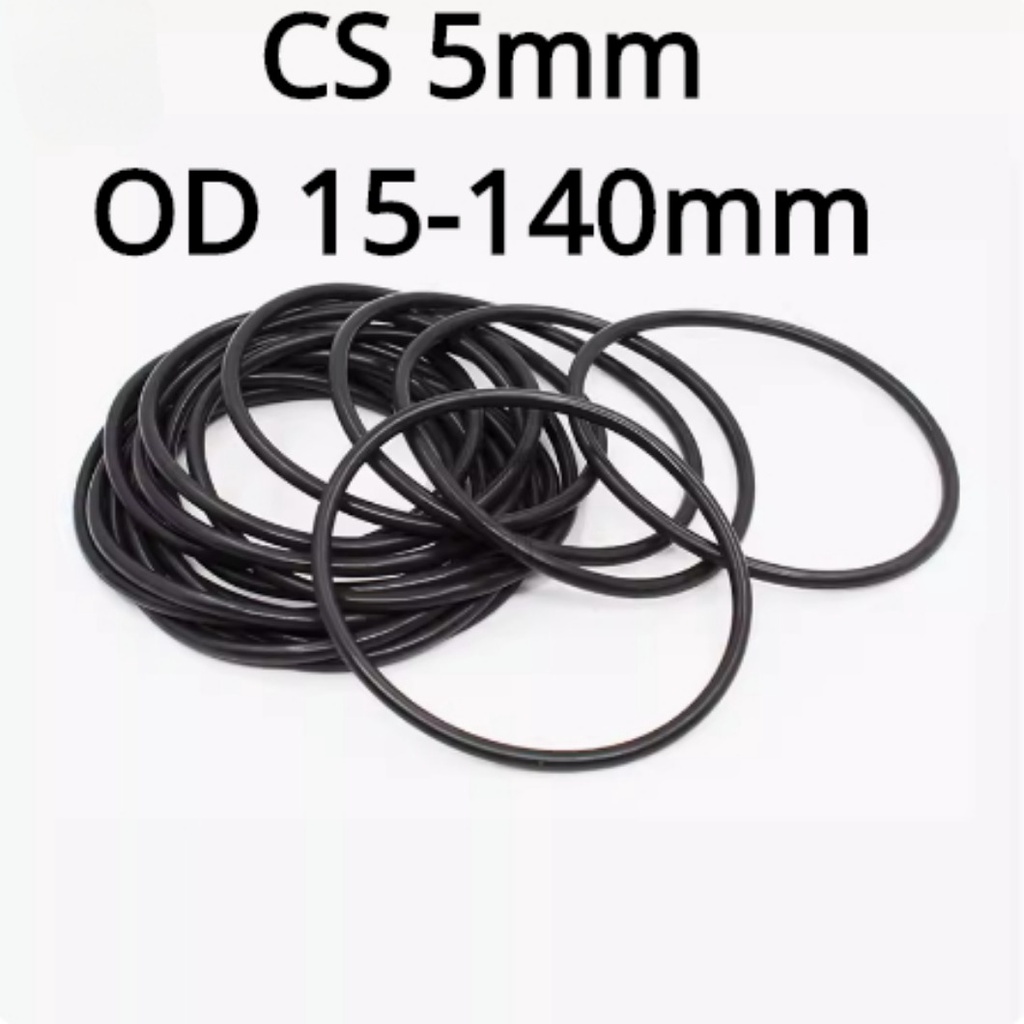 [JC] แหวนยางซีลโอริง สีดํา เส้นผ่าศูนย์กลางด้านนอก 5 มม. 15-140 NBR ทนต่อการกัดกร่อน