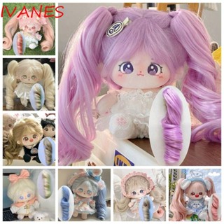 Ivanes วิกผมหางม้ายาว ผ้าฝ้ายไฟเบอร์ สีชมพู สําหรับตุ๊กตา BJD SD DIY