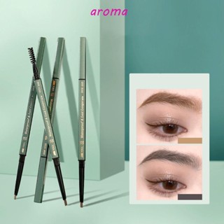 Aroma ดินสอเขียนคิ้ว สองหัว กันน้ํา พร้อมแปรง สําหรับผู้หญิง