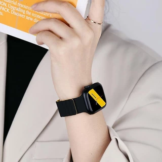 สายนาฬิกาข้อมือซิลิโคน แบบแม่เหล็ก สําหรับ Apple watch Series 8 7 SE 6 5 4 3 Ultra iwatch 40/44/41 มม. 45 มม. 49 มม.