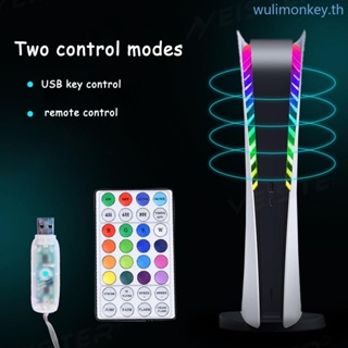 Wu แถบไฟ LED ติดคอนโซล พร้อมรีโมตคอนโทรล USB