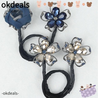 Okdeals กิ๊บติดผม คริสตัล ลายดอกไม้ เครื่องประดับผม สําหรับเด็กผู้หญิง