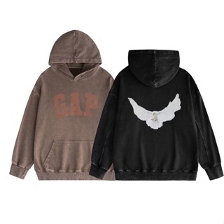 Fog FEAR OF GOD เสื้อกันหนาว มีฮู้ด พิมพ์ลายนกพิราบ ทรงหลวม สไตล์วินเทจ