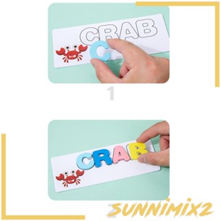 [Sunnimix2] เกมจับคู่ตัวอักษรไม้ ของเล่นเสริมการเรียนรู้ สําหรับเด็กอนุบาล อายุ 3 4 5 ปี