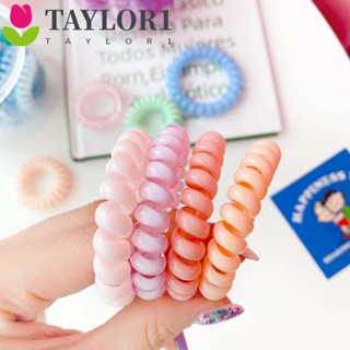 Taylor1 ยางรัดผม TPU สีแคนดี้ สไตล์เกาหลี สําหรับมัดผมหางม้า 10 ชิ้น ต่อกระป๋อง