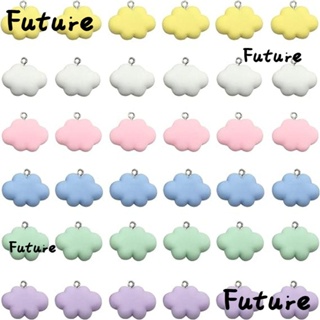 Future จี้เรซิ่น รูปเมฆน่ารัก ขนาด 22*16 มม. สีสันสดใส สําหรับทําสร้อยข้อมือ