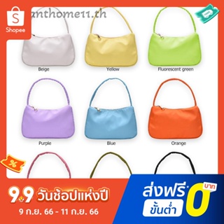 กระเป๋าถือ กระเป๋าสะพายไหล่ ผ้าไนล่อน สีพื้น สําหรับสตรี