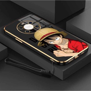 เคสโทรศัพท์มือถือ ซิลิโคนนิ่ม กันรอยกล้อง ลายการ์ตูนลูฟี่ OnePiece หรูหรา พร้อมสายคล้อง สําหรับ Honor X9 4G