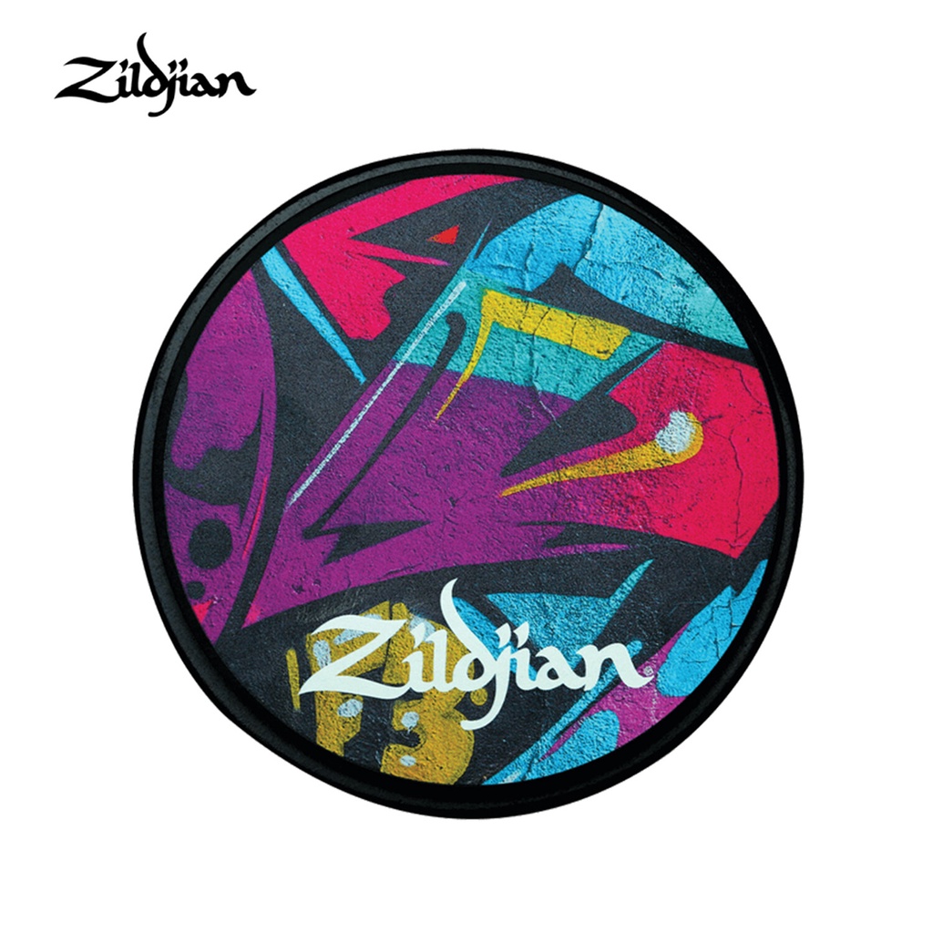 Zildjian® Graffiti Practice Pad แป้นซ้อมกลอง มี 2 ขนาด: 12 และ 6 นิ้ว แป้นแบบซิลิโคน มีฐานกันลื่น พก