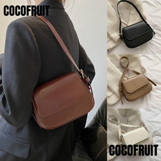 Cocofruit กระเป๋าสะพายไหล่ สีพื้น แฟชั่นสําหรับสตรี