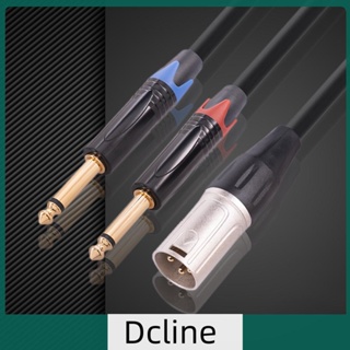 [Dcline.th] สายเคเบิลโมโน ตัวผู้ 3pin XLR เป็นตัวผู้ 6.35 มม.