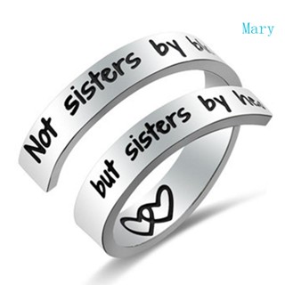 แหวนแต่งงาน ลาย Mary Sister ของขวัญสําหรับพี่สาว น้องสาว ไม่เป็นพี่สาว ด้วยเลือด แต่น้องสาว โดยหัวใจ