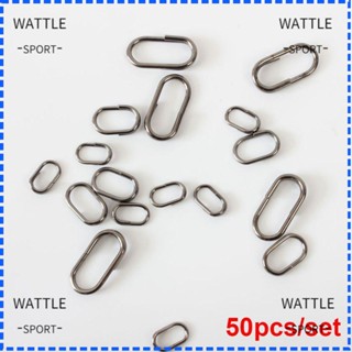 Wattle ห่วงล็อกสายเบ็ดตกปลา ทรงวงรี ทนทาน คุณภาพสูง