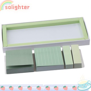 Solighter กระดาษโน้ตมีกาวในตัว สีเขียว สําหรับสํานักงาน โรงพยาบาล