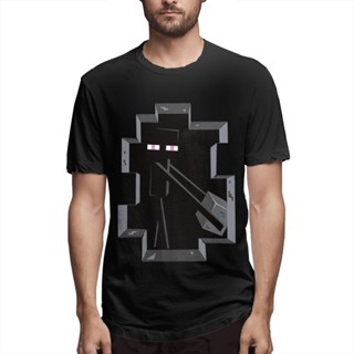 เสื้อยืดคอกลม แขนสั้น ผ้าฝ้าย 100% พิมพ์ลายเกม minecraft พลัสไซซ์ สําหรับผู้ชาย