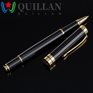 Quillan ปากกาลูกลื่น สเตนเลส หมึกสีดํา สีทอง สําหรับนักเรียน 1 ชิ้น