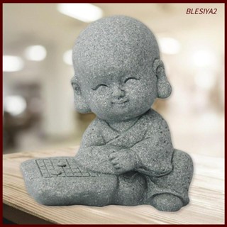 [Blesiya2] ฟิกเกอร์รูปปั้นพระพุทธรูปน่ารัก งานฝีมือ สําหรับตกแต่งบ้าน รถยนต์ กลางแจ้ง