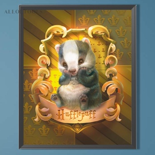 [alloetools.th] ชุดงานจิตรกรรมเม็ดบีด ทรงเพชร ทรงสี่เหลี่ยม ลาย Hufflepuff 5D ขนาด 45x55 ซม. สําหรับตกแต่งบ้าน DIY