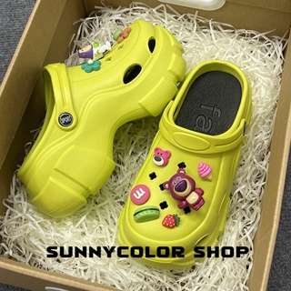 SUNNYCOLOR  รองเท้าแตะหญิง รองเท้าหัวโต แฟชั่น ธรรมดา ใส่สบายๆ 2023ใหม่ FBT23904T6 36Z230909