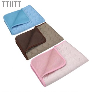 Ttiitt Pet Cooling Mat  Soft Ice Pad Breathable Heat Dissipation Polyester for Summer Indoor