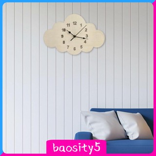 [Baosity5] นาฬิกาไม้แขวนผนัง สไตล์นอร์ดิก สําหรับตกแต่งบ้าน ห้องนอน ฟาร์มเฮาส์