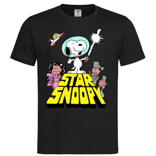 เสื้อยืดแขนสั้น คอกลม พิมพ์ลายการ์ตูน Snoopy และนกชาร์ลีบราวน์ สําหรับผู้ใหญ่ และเด็กผู้ชาย ไซซ์ XS - 3XL
