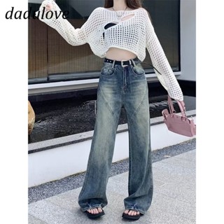 DaDulove💕 New American Ins High Street Retro Jeans Niche High Waist Loose Wide Leg Pants plus Size Trousers