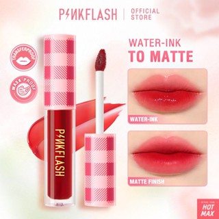 [เปิดตัวใหม่] PINKFLASH Water Tint Lip Glaze กันน้ำ Long Lasting Airy Matte Liquid ลิปสติกลิปสติก ,Beauty Frenzy