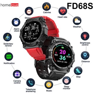 Fd68s สมาร์ทวอท์ชกีฬาสมาร์ทวอทช์ Heart Rate เครื่องวัดความดันโลหิตนาฬิกาอัจฉริยะชั่วโมง Dial Push สภาพอากาศบลูทูธ Pedometers homelove