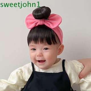 Sweetjohn ที่คาดผม ผ้าฝ้าย ระบายอากาศ สําหรับเด็กทารกแรกเกิด เด็กวัยหัดเดิน