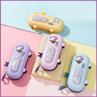 Sq2 Sanrio กล่องดินสอ ลายการ์ตูน Hello Kitty Cinnamoroll น่ารัก อเนกประสงค์ ความจุขนาดใหญ่ สําหรับเด็กนักเรียน