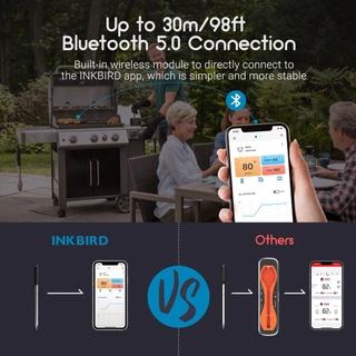 Inkbird Tempwise TNT-11-B เครื่องวัดอุณหภูมิเนื้อสัตว์ดิจิทัล ไร้สาย บลูทูธ กันน้ํา IP67 พร้อมแอปควบคุม สําหรับเตาอบ บาร์บีคิว