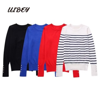 Uibey เสื้อถักแฟชั่น คอกลม อเนกประสงค์ 4005