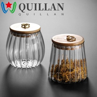 Quillan โหลแก้วเก็บเครื่องเทศ อเนกประสงค์ พร้อมฝาปิด ลายทาง