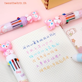 Trwitr Kawaii ปากกาลูกลื่นเจล ลายการ์ตูนสัตว์น่ารัก 10 สี สําหรับนักเรียน สํานักงาน โรงเรียน ของขวัญ เครื่องเขียน TH