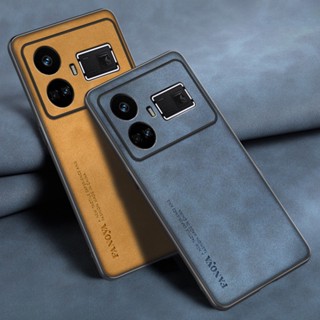 เคสโทรศัพท์มือถือหนัง PU ไฮบริด กันกระแทก สไตล์วินเทจ สําหรับ Realme GT5 GT3 GT2 Pro 5G