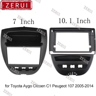 Zr กรอบวิทยุรถยนต์ DVD 2 Din สําหรับ Toyota Aygo Citroen C1 Peugeot 107 2005-2014