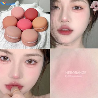 Herorange Matte Blush Silky Single Cream Long Lasting Moisturizing Monochrome Blush Cream ธรรมชาติบวมสี Shrinking Rouge Blush wine011