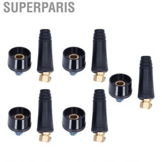 Superparis 5Set Welding Cable Quick Fitting Rubber Brass Machine Connector Plug❀