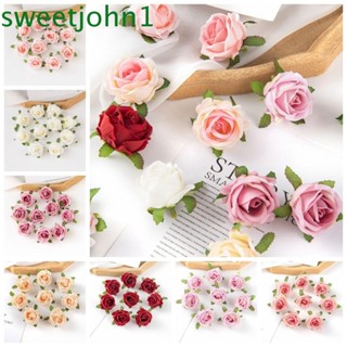 Sweetjohn ดอกกุหลาบประดิษฐ์ ผ้าไหม แฮนด์เมด หลากสี สําหรับวันวาเลนไทน์