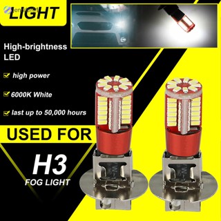 Jen หลอดไฟตัดหมอก Led H3 57-smd Drl 12v 6000k 360 องศา สีขาว แบบเปลี่ยน สําหรับรถยนต์ 2 ชิ้น