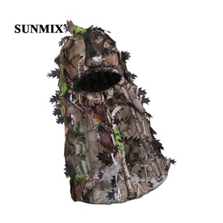 [ Ghillie หมวกแก๊ป ลายใบไม้ 3D อุปกรณ์เสริม สําหรับผู้ชาย ตกปลากลางแจ้ง