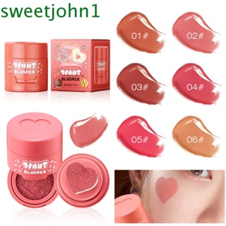 Sweetjohn Love Heart บลัชออน เนื้อแมตต์ กันน้ํา คุชชั่น ลิควิดบลัช คอนทัวร์ แบบพกพา ติดทนนาน ให้ความชุ่มชื้น สําหรับผู้หญิง