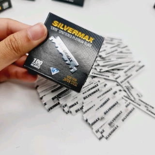 Silvermax - Cryo Sputtered Platinum Half Blades ใบมีดโกนแบบหักครึ่งสำเร็จ (100pcs)