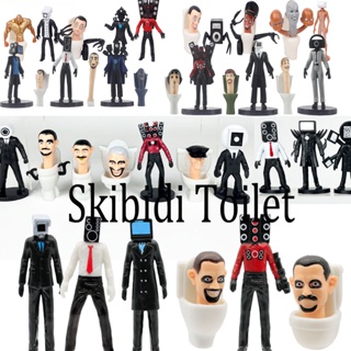 โมเดลตุ๊กตาฟิกเกอร์ Skibidi Toilet Action Figure Speakerman TV Man Monitor Man ของเล่นสําหรับเด็ก เก็บสะสม ของขวัญ 9 ชิ้น 23 ชิ้น