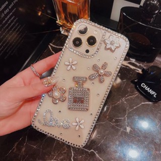 เคสโทรศัพท์มือถือ ประดับเพชร พลอยเทียม แวววาว หรูหรา สําหรับ IPhone 14 15 Pro Max Plus IP 11 12 13 Pro Max XR X XS Max 7 8 Plus