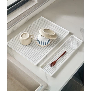 Omocha | White Drain Tray ถาดสะเด็ดน้ำ ถาดคว่ำจาน ถาดรองจาน รองแก้ว รองขวดนม สีขาวมินิมอล