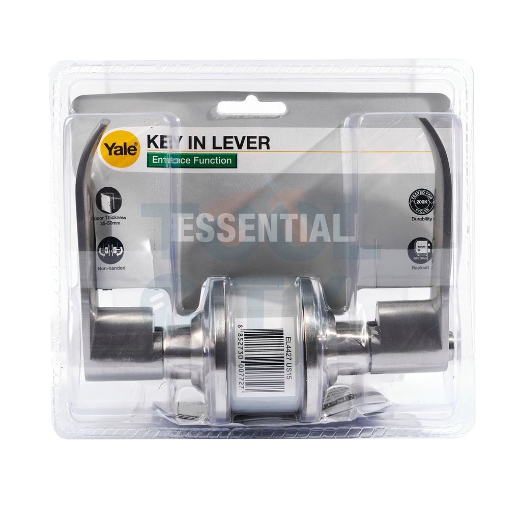 กุญแจมือจับก้านโยก ห้องทั่วไป เยล (YALE) รุ่น Essential EL4427US15 สีนิกเกิลด้าน มาพร้อมกับดอกกุญแจท