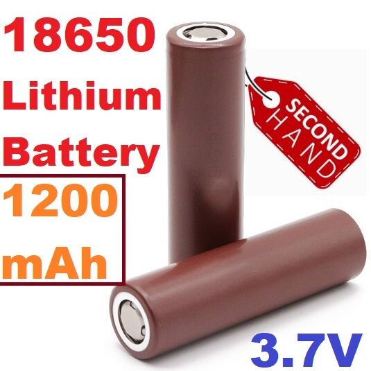 ถ่าน 18650 สีน้ำตาล 3.7V 1200mAh แท้มีแบรน Samsung LG Sanyo เป็นแบตมือสองแกะจากแบตโน๊ตบุ๊ค ถ่านชาร์จ Lithium Battery Li-